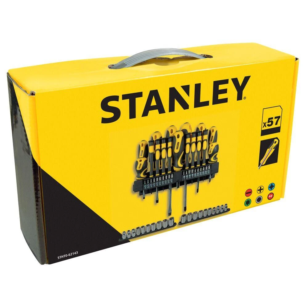 Grąžtas Atsuktuvų komplektas Stanley; 57 vnt.