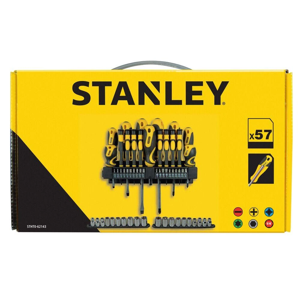 Grąžtas Atsuktuvų komplektas Stanley; 57 vnt.