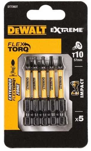 DEWALT KOŃCÓWKA UDAROWA T10x50 /5szt. EXTREME IMPACT TORSION