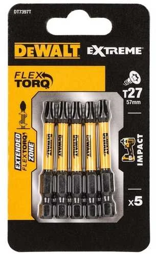 DEWALT SMŪGINIS ANTGALIS T27x50 /5vnt. EXTREME IMPACT TORSION