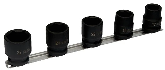5 šešiakampių smūginių galvučių rinkinys 1/2" M17-M27 Irimo [167-91-2]