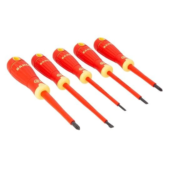 Atsuktuvų rinkinys elektrikui 5 vnt. BahcoFit PH1/2+plokšti SL3/4/5,5 1000V VDE