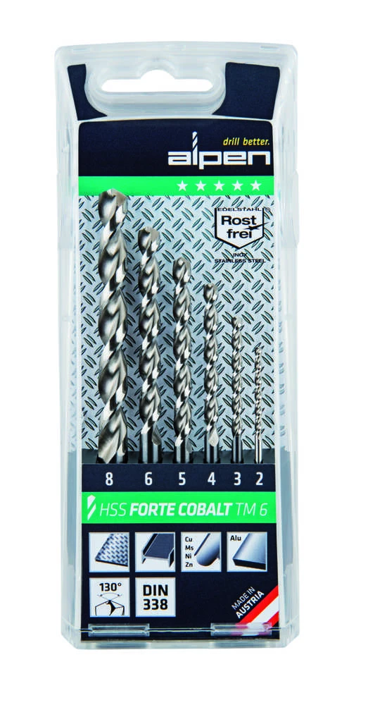 Grąžtas Wiertło Alpen Alpen Cassette HSS Cobalt Forte TM 6