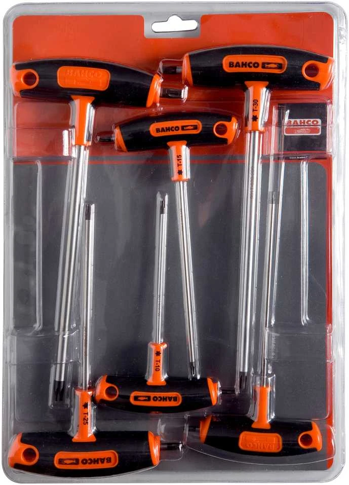 Bahco T-formos TORX raktų rinkinys, 6vnt, T10-T15-T20-T25-T30-T40