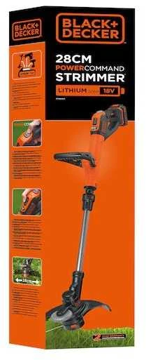 Akumuliatorinė žoliapjovė - trimeris Black & Decker Strimmer® STC1820CM, 18 V 2 Ah, 28 cm