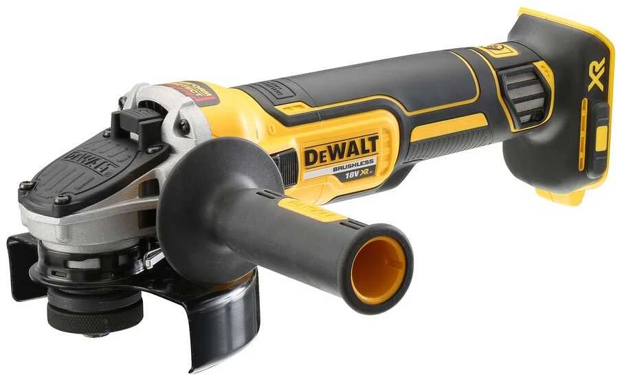 DeWALT 18V kampinis šlifuoklis su šonine rankena