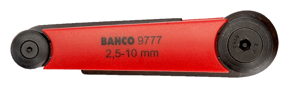 BAHCO šešiakampių raktų rinkinys, juodas, metrinis, 7 dalių, 2,5-3-4-5-6-8-10 mm, montuojamas peilių laikiklyje