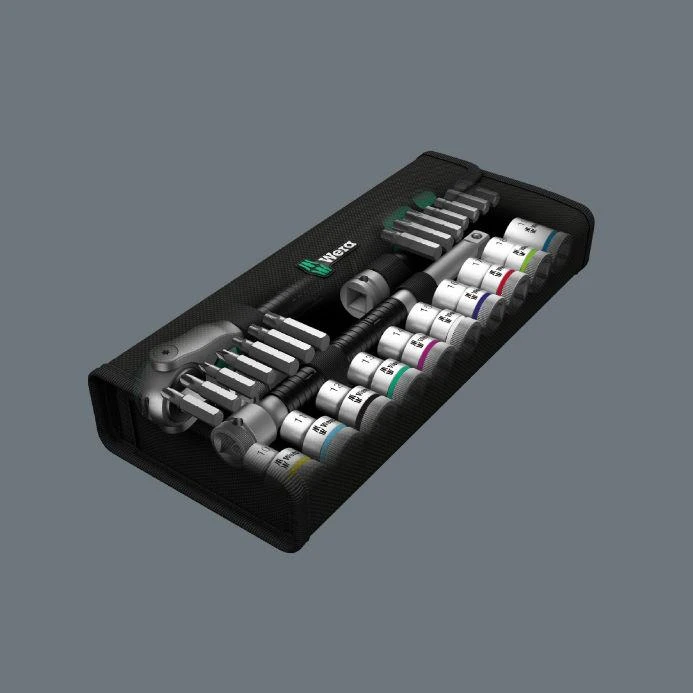 Įrankių komplektas Wera Zyklop Speed 8100 SC; 1/2''; 28 vnt.