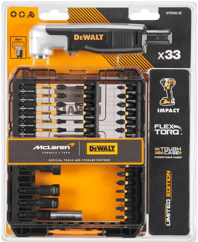 dewalt mclaren komplektas bitów toughcase+ 33el.
