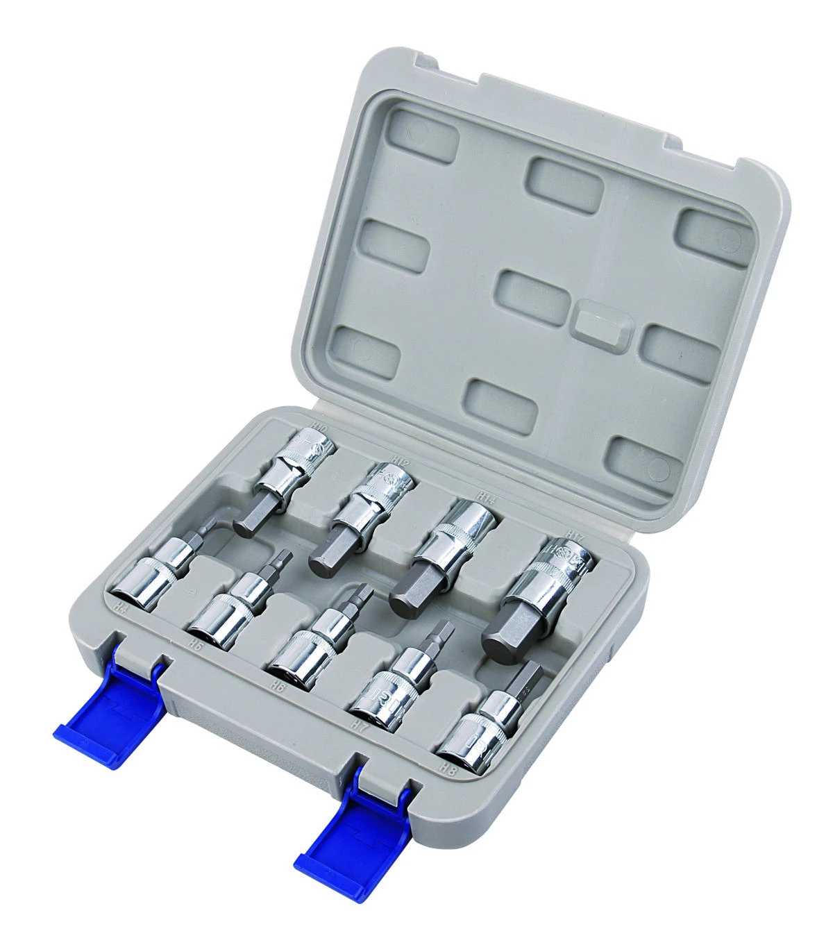 Galvučių su Hex antgaliais rinkinys 9 vnt 1/2" 4-17mm Irimo