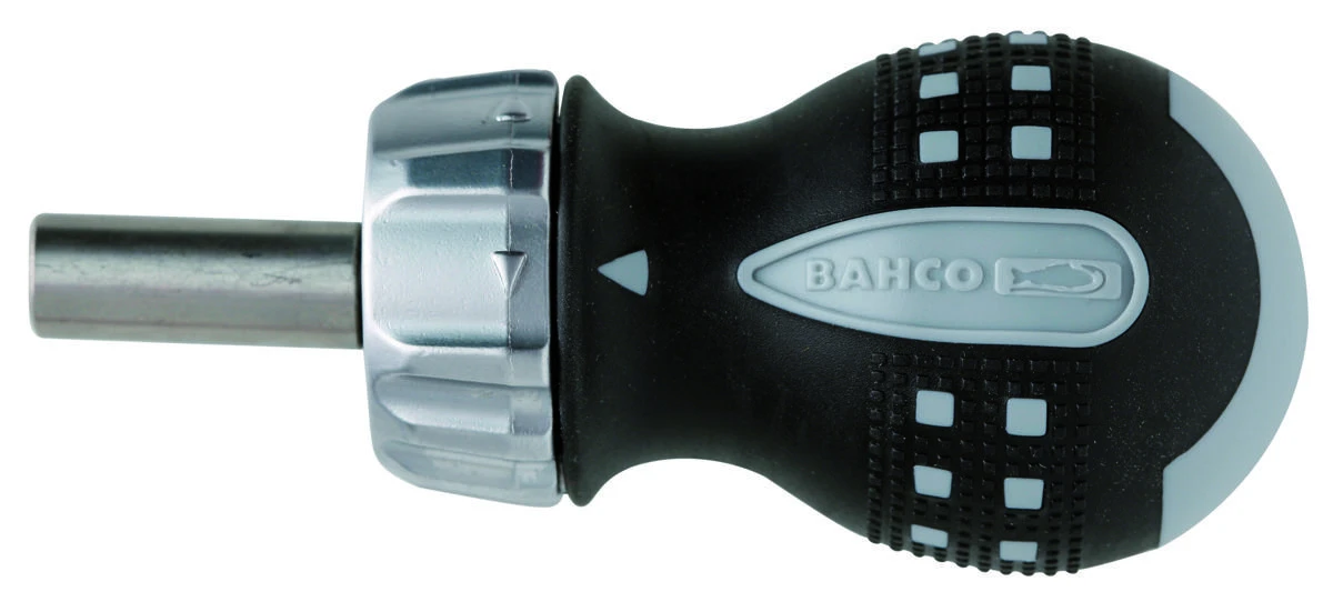 Bahco Stubby reketuojamas 1/4" antgalių laikiklis su antgaliais PH,PZ,TX,SL,HEX + lizdai 4-8mm 18vnt.