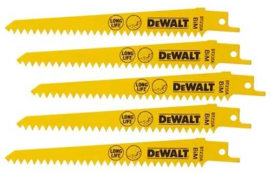 DEWALT BRZESZCZOT DO PIŁY SZABLASTEJ 152x1,8mm SPECJAL. / 5 vnt.