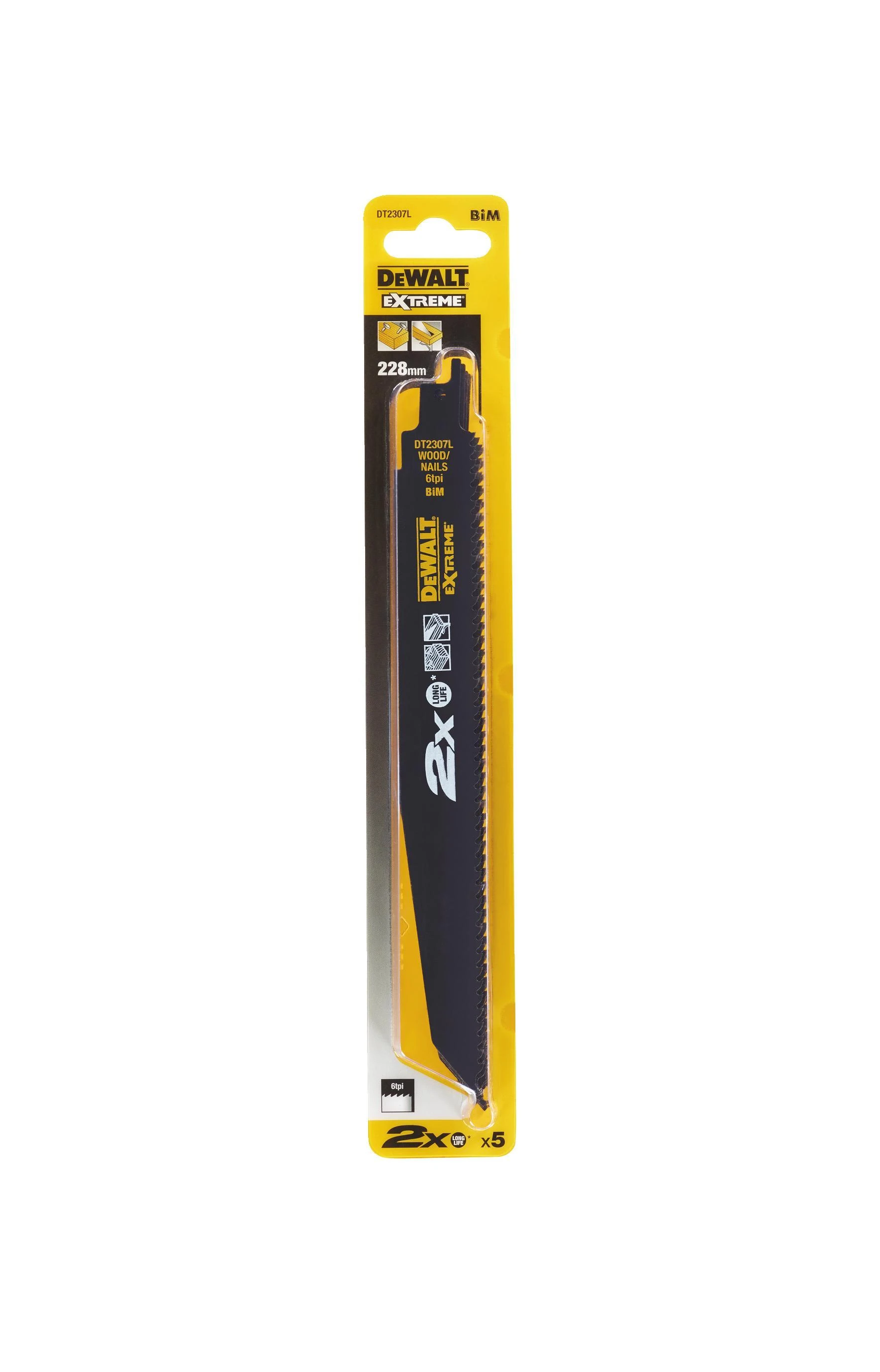 DEWALT PJŪKLĖS DISPELIS PJŪKLĖMS 228mm / 5vnt MEDIENAI