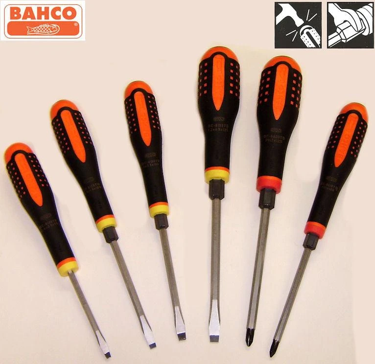 Bahco Atsuktuvų rinkinys ERGO™ kalami 6 vnt - SL3,5/4,5/5,5/6,5; PH1/2