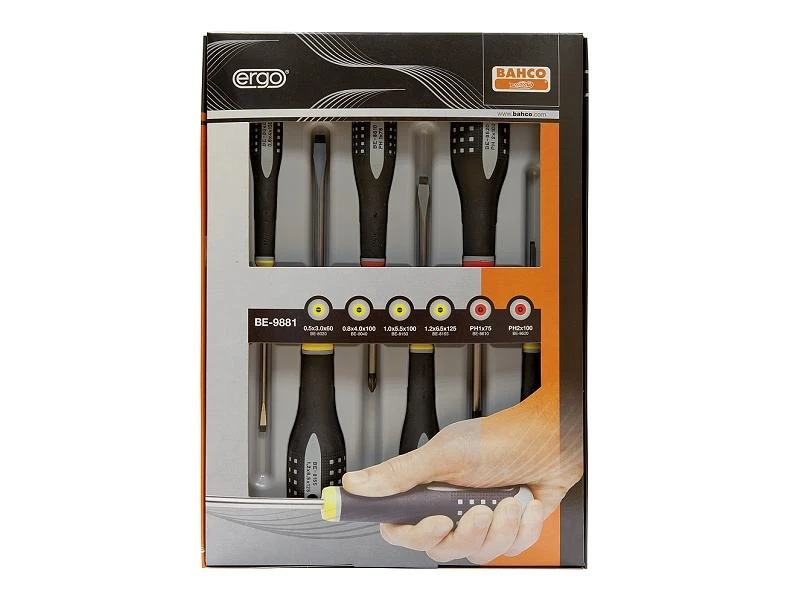 BAHCO Ergonomiškas atsuktuvų rinkinys, 6 vnt., BE-9882