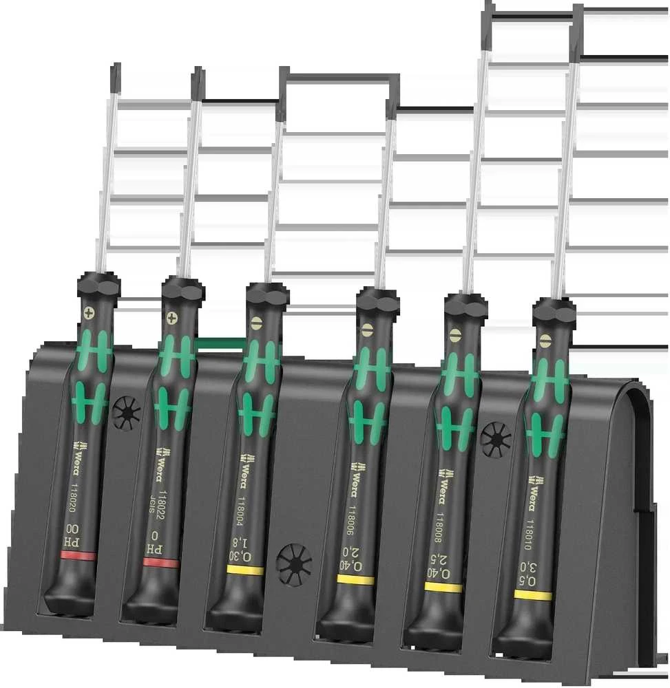 Atsuktuvų komplektas elektronikai 2035/6 A, Wera