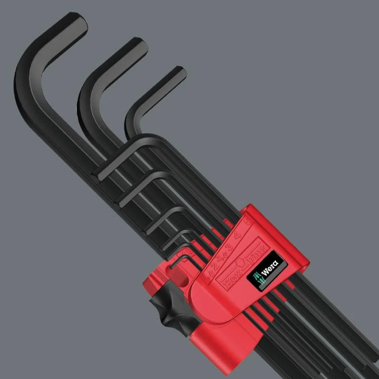 L-raktų šešiakampių rinkinys BlackLaser 950/9 Hex-Plus 7, 021737 Wera