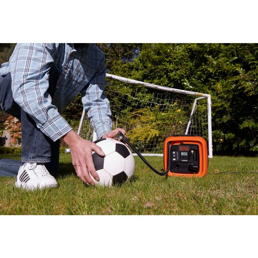 Black & Decker Juodas & Decker kompresorius Juodas+DECKER ASI400-XJ Automotive 12V