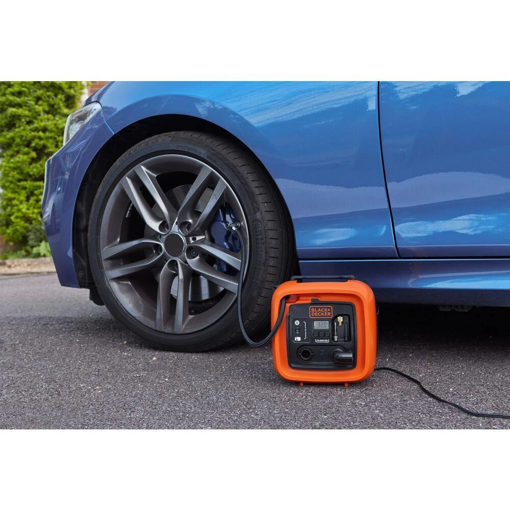 Black & Decker Juodas & Decker kompresorius Juodas+DECKER ASI400-XJ Automotive 12V