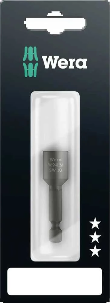 Magnetinis laikiklis šešiakampiams sraigtams 10.0 x 50mm, 869/4 M SW, blisteryje, WERA