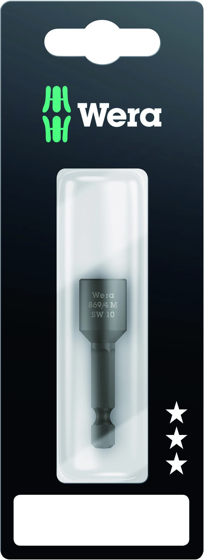 Magnetinis laikiklis šešiakampiams sraigtams 10.0 x 50mm, 869/4 M SW, blisteryje, WERA