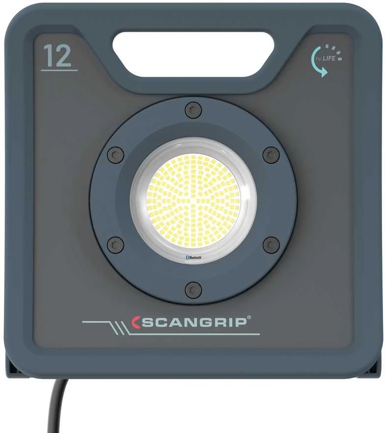 Darbo lempa LED NOVA 12, 12000lm, Bluetooth IK07/IP67 + 3m stovas, Scangrip