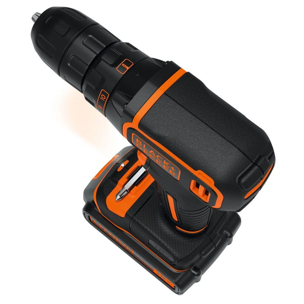 Black & Decker Juodas & Decker Smūginis suktuvas-gręžtuvas Juodas & Decker BDCDC18K-QW; 18 V; 1x1,5 Ah akum.