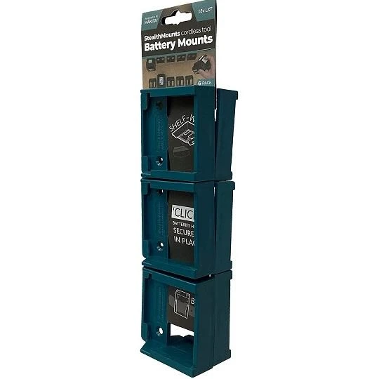 Makita 18V LXT baterijų laikikliai, StealthMounts [BM-MK18-BLU-6] 6 vnt.