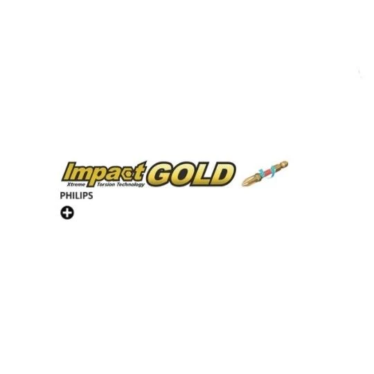 kompleksas 10 vnt. dvigubi smūginiai antgaliai 1/4" Philips PH2/65mm, IMPACT GOLD MAKITA [B-52912] + magnetizatorius