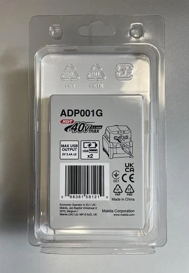 Makita XGT® -> USB adapteris ADP001G 40Vmax • XGT® -> USB