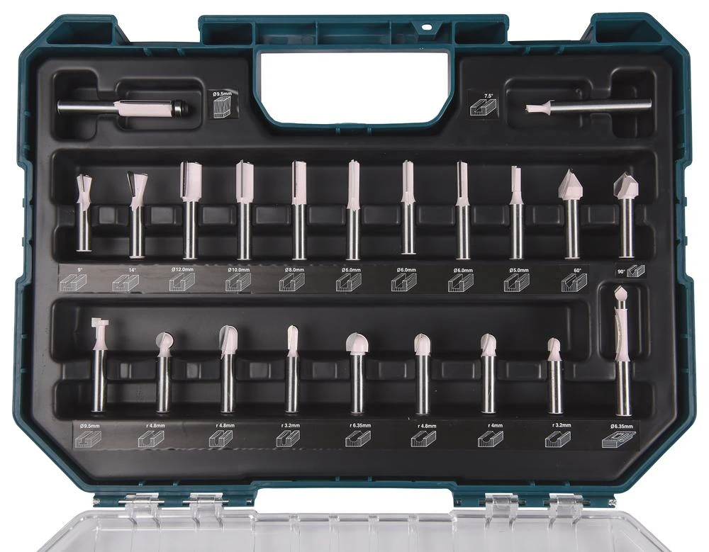 Makita 22 vnt. griovelių frezų rinkinys D-74784