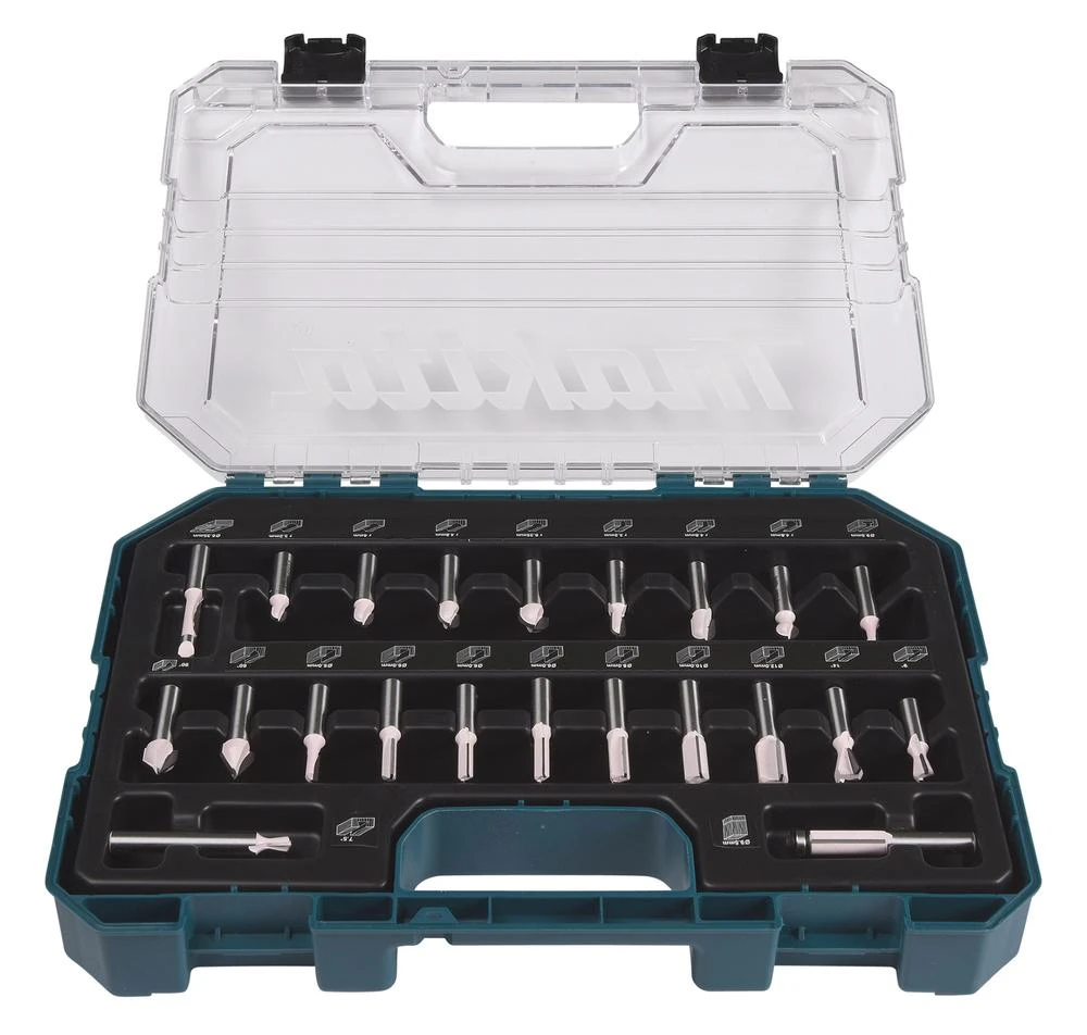 Makita 22 vnt. griovelių frezų rinkinys D-74784