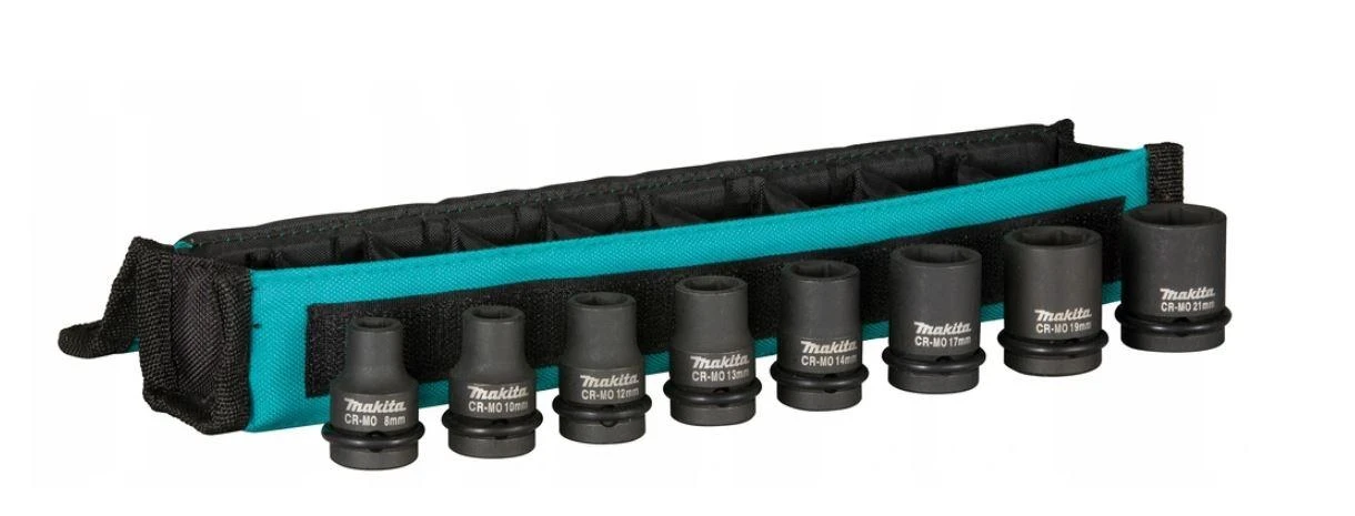 Makita Sukimo antgalių komplektas 8 vnt. E-02989 1/2" • CR-MO • 8 vnt