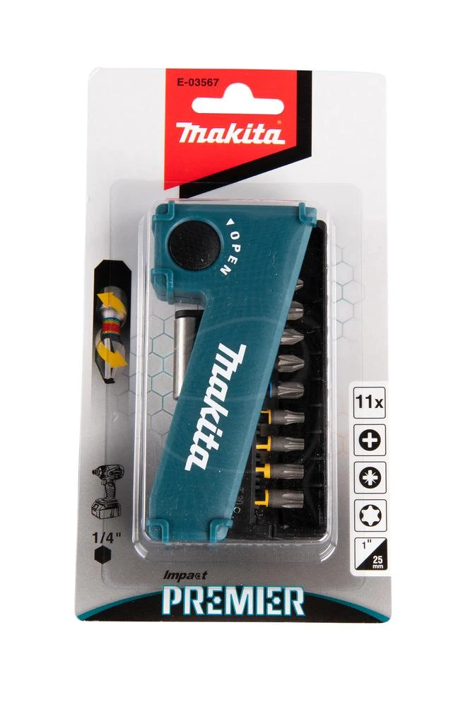 Makita Impact Premier 11vnt. Torsion sukimo antgalių komplektas E-03567 1/4" • 11 pcs