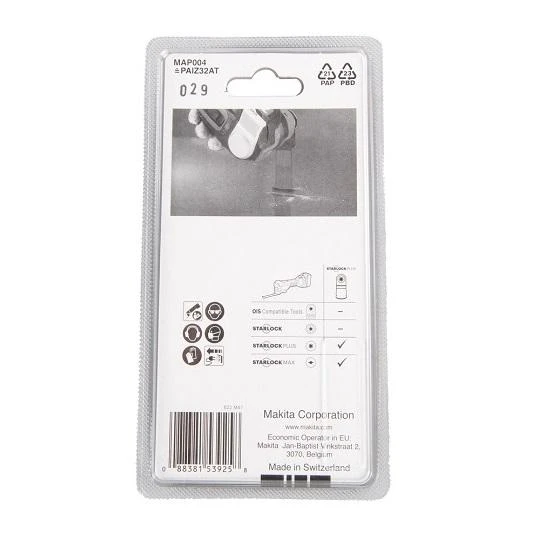 Makita DAUGIAUSIAS ĮRANKIS ĮGLIAMUOJU PJŪKLUO DISKAS 32 mm B-66357 Starlock Plus • 23 TPI • TC / HM • MAP004 • Metalui