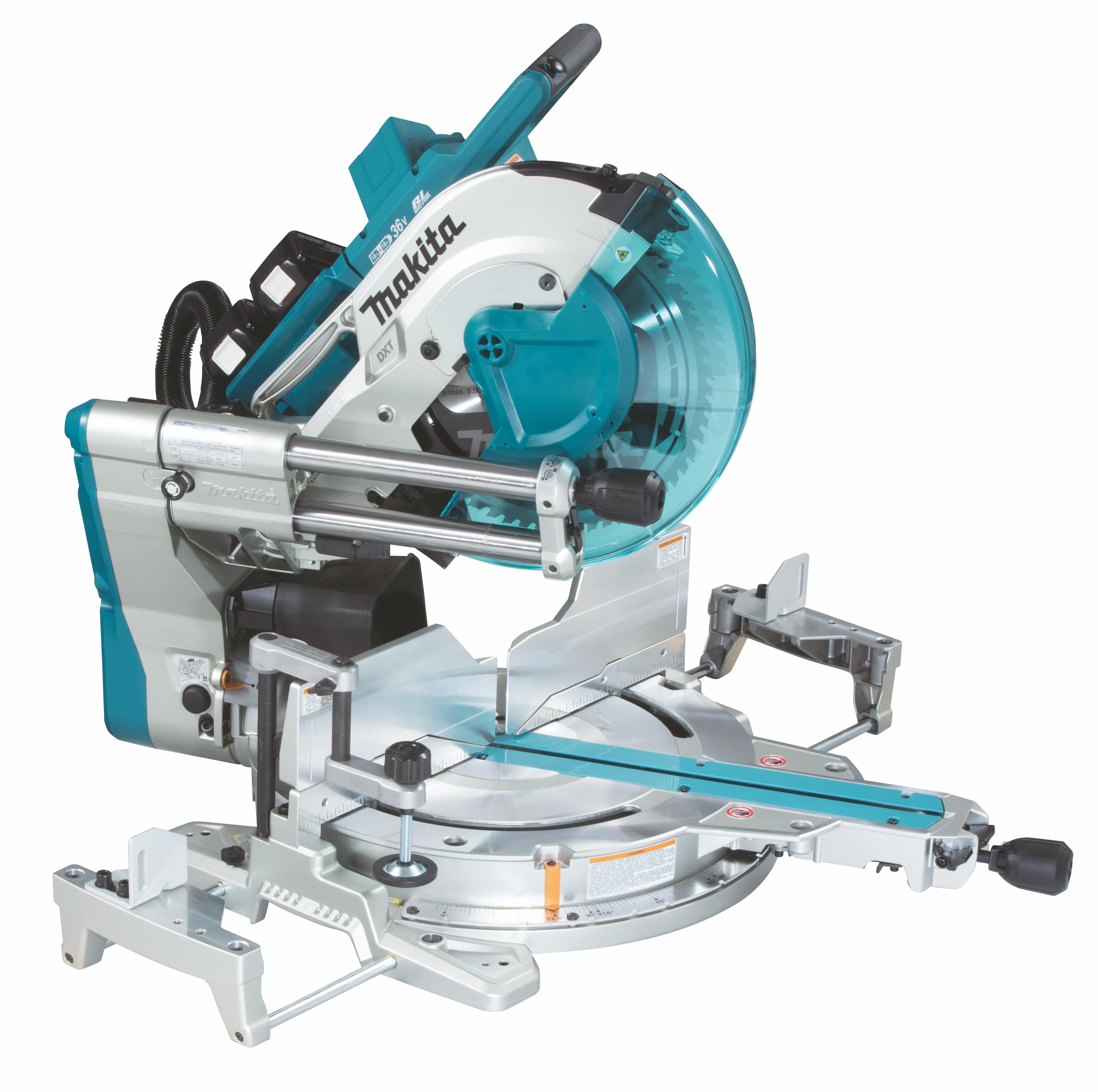 Makita DLS211ZU Akumuliatorinis pjovimo staklės 2x18 V, 305 mm, 107x363 mm, AWS (su AWS lustu), DXT, ADT, bešepetėlinis variklis, Be akumuliatorių ir kroviklio!
