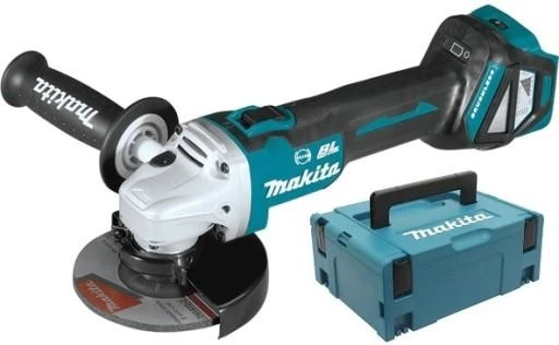 Makita kampinis šlifuoklis DGA513ZJ 18V 125mm be akumuliatoriaus ir kroviklio + lagaminas