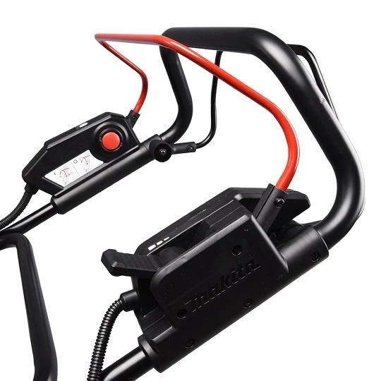 Makita DLM481Z akumuliatorinė vejapjovė 2x18V, 48cm, savaeigė, 4 viename (pjovimas/rinkimas/mulčiavimas/galinis išmetimas), 27,1kg, plastikinis korpusas, be akumuliatorinio ir krovinio