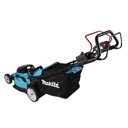 Makita DLM481Z akumuliatorinė vejapjovė 2x18V, 48cm, savaeigė, 4 viename (pjovimas/rinkimas/mulčiavimas/galinis išmetimas), 27,1kg, plastikinis korpusas, be akumuliatorinio ir krovinio
