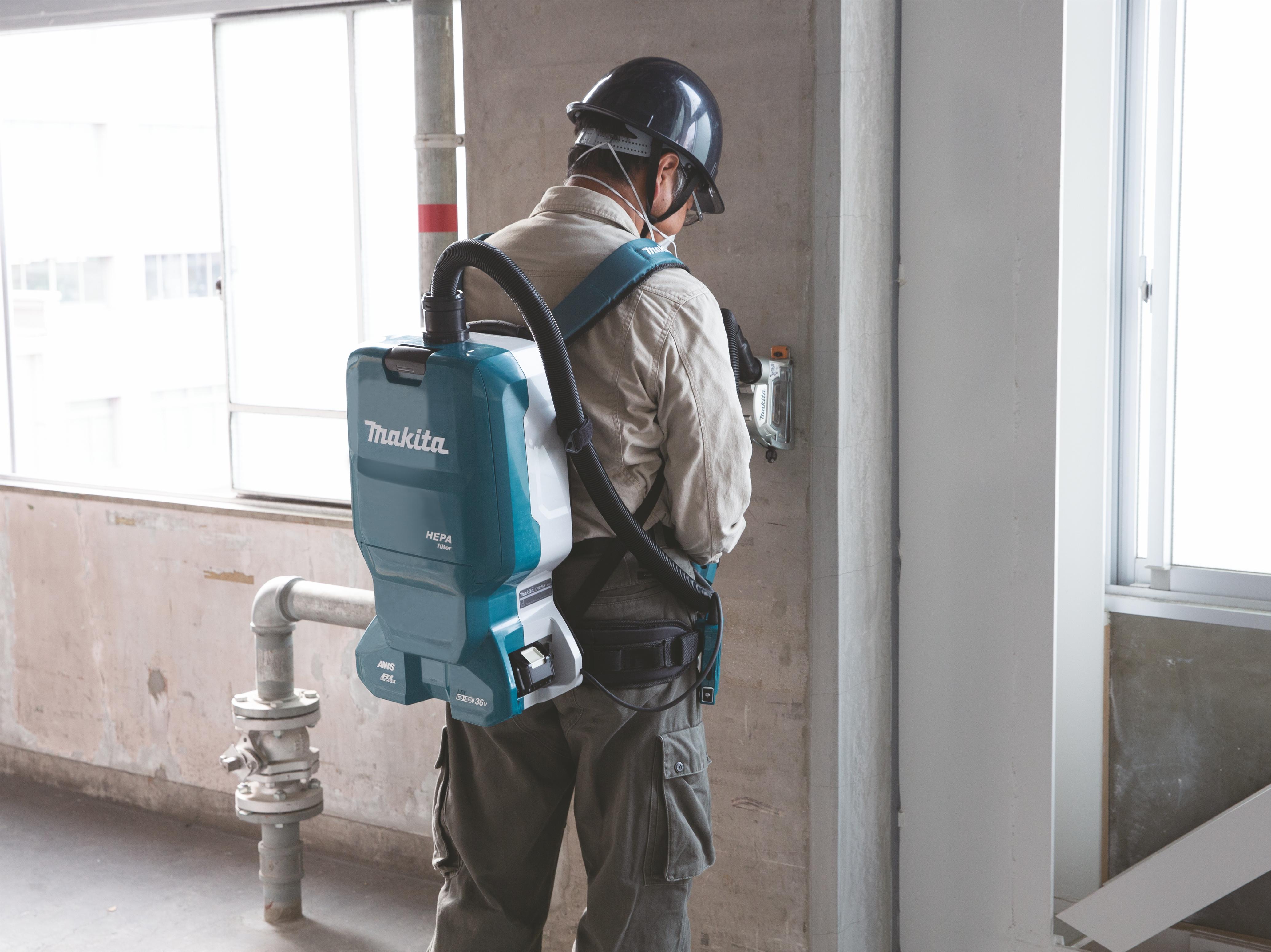 Makita DVC665ZU Akumuliatorinis (kuprinė) dulkių siurblys 2x18 V Li-ion, AWS, No acc., komplektuojama be akumuliatorių ir kroviklio!