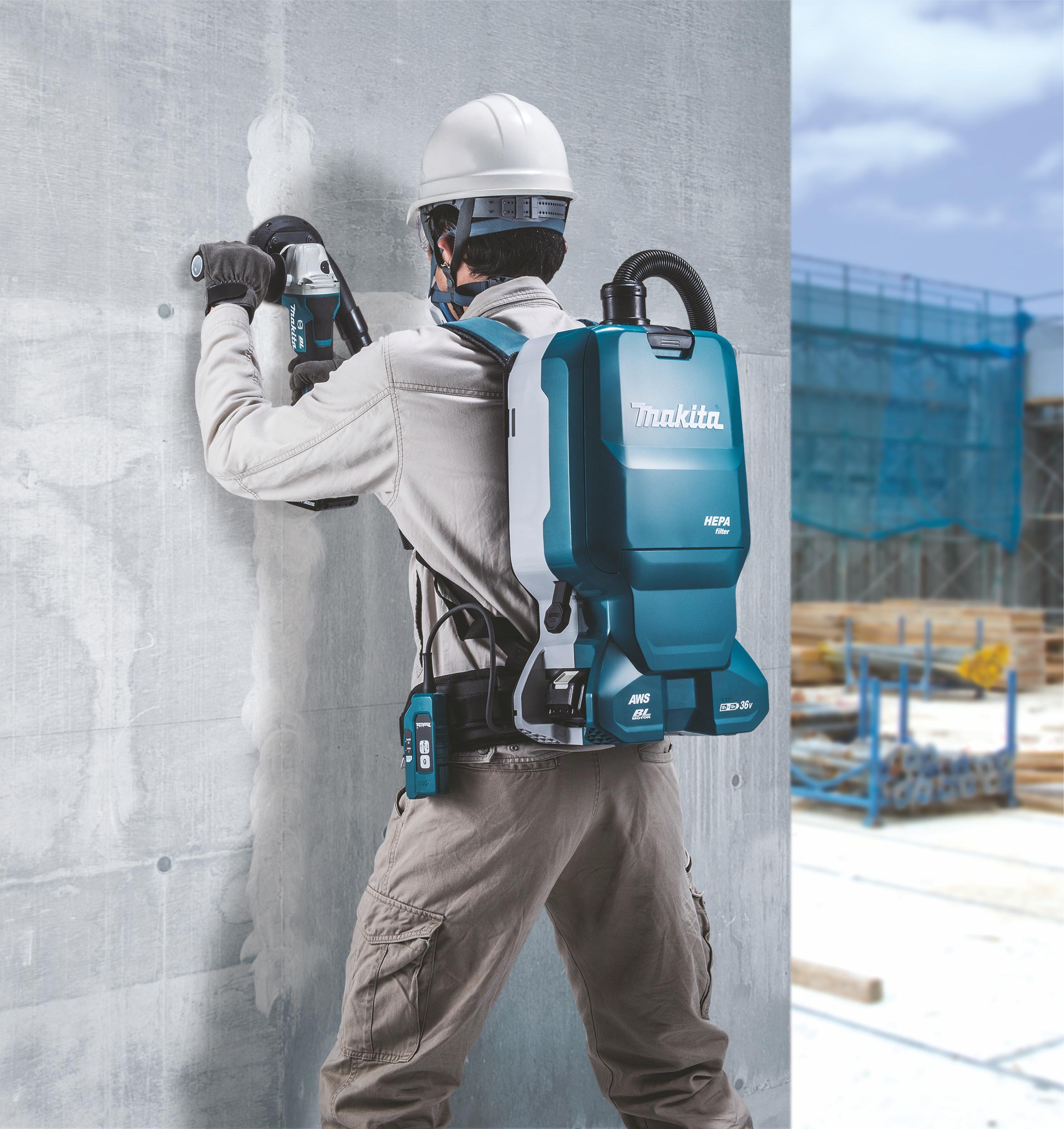 Makita DVC665ZU Akumuliatorinis (kuprinė) dulkių siurblys 2x18 V Li-ion, AWS, No acc., komplektuojama be akumuliatorių ir kroviklio!