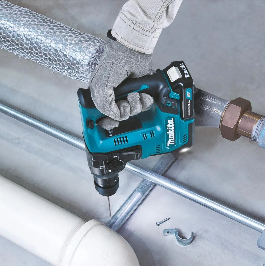 Makita HR140DZ Akumuliatorinis perforatorius, 12V MAX, SDS+, LED, Be akumuliatorių ir kroviklio!