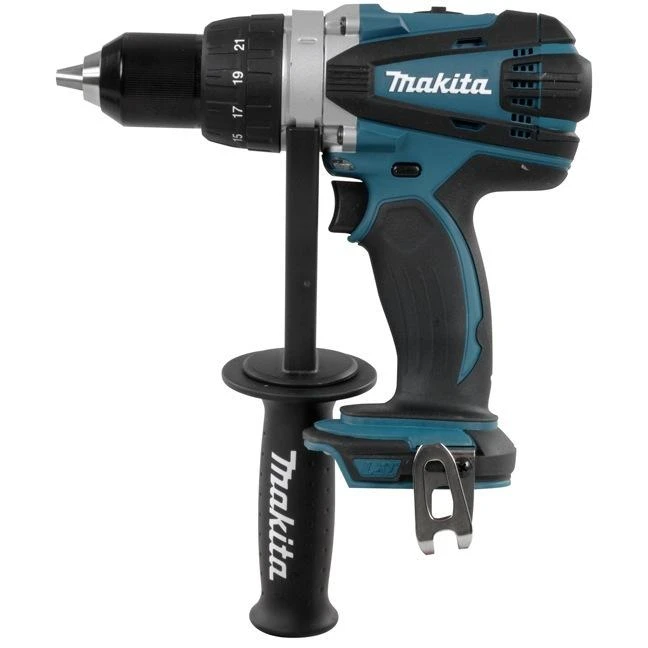 Makita DF001GM201 suktuvo šoninis vaizdas su papildoma rankena