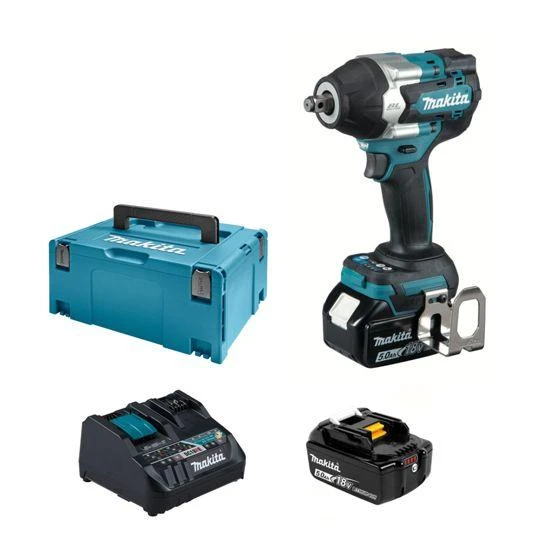 Makita DTW700RTJ Akumuliatorinis smūginis veržliasukis 18V, 2x5,0Ah Li-ion, 700/1000 Nm, 1/2", LED, MAKPACK