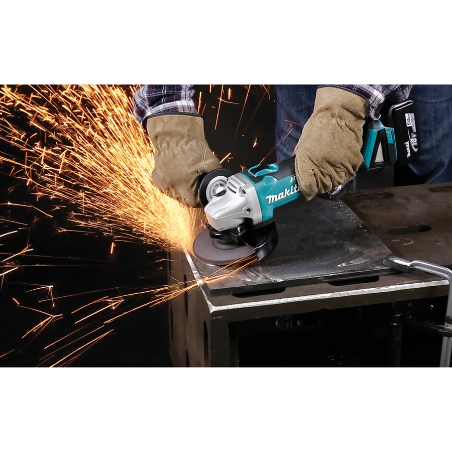 Makita Akumuliatorinis kampinis šlifuoklis DGA504ZJ 18V, 125mm su lagaminu (Be akum. ir kroviklio)