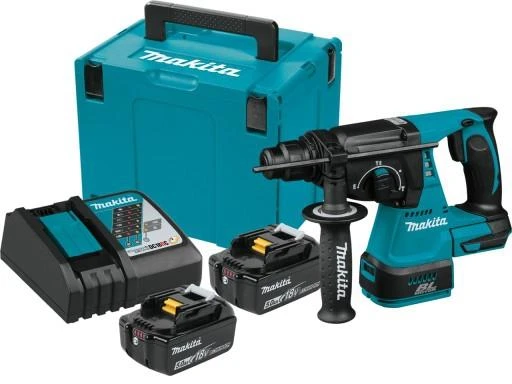 Akumuliatorinis perforatorius Makita DHR242RTJ; 2,0 J; SDS-plus; 18 V; 2x5,0 Ah akum.