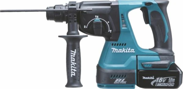 Akumuliatorinis perforatorius Makita DHR242RTJ; 2,0 J; SDS-plus; 18 V; 2x5,0 Ah akum.
