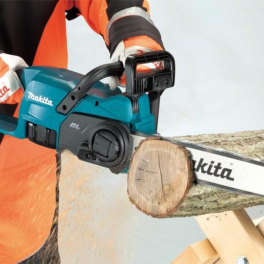 Grandininis pjūklas akumuliatorinė pjūklas grandininis 35cm, 18V Makita [DUC357RTX3] 5,0Ah, Li-Ion, LXT + Dovana rękawice