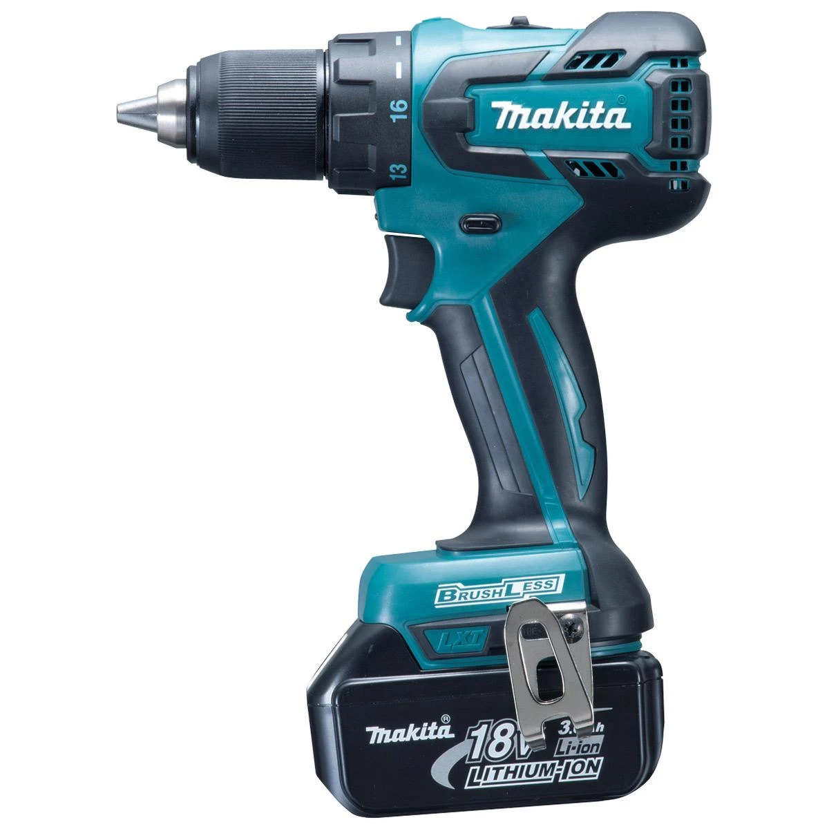 Makita DDF485RFJ Akumuliatorinis gręžtuvas, 18 V, 2x 3,0 Ah Li-ion, 50/25 Nm, 1,7kg, LED, BL-motor, MAKPACK