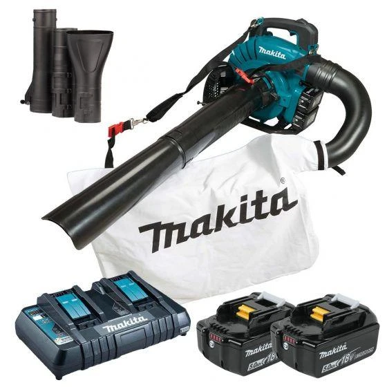 MAKITA Akumuliatorinis lapų pūstuvas-siurblys 2x18V DUB363PT2V 2x5,0Ah